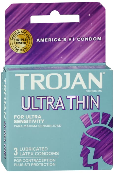 Buy Trojan Condoms Ultra Thin Lubricated 3 ct Online - HealthWarehouse