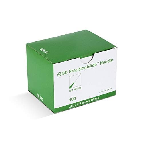 305165 needle for b12 injection BD, PrecisionGlide 21 G x 1" Needle, Regular Bevel, Sterile, 100/bx, 10 bx/cs. ID# BD 305198 - Needle Disposable