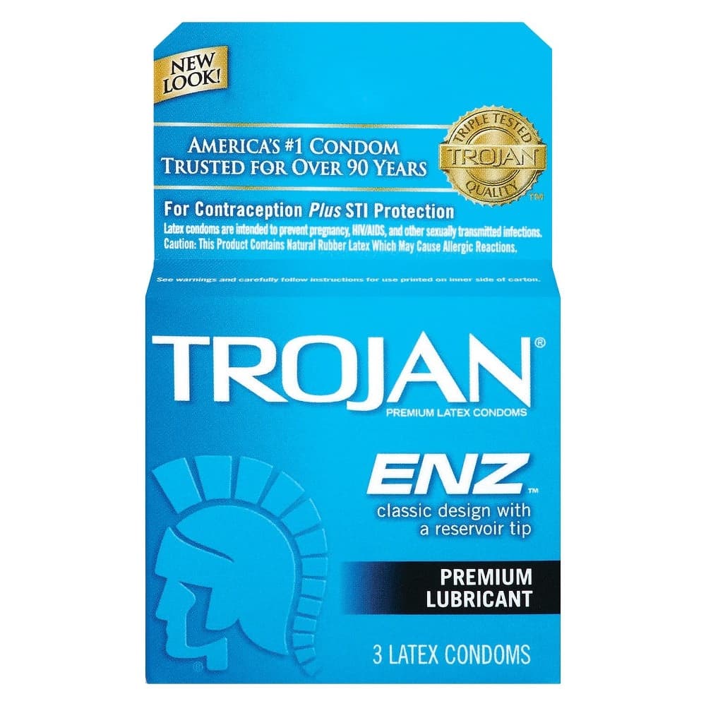 Buy TROJAN ENZ Premium Lubricant Latex Condoms - 3ct Online - HealthWarehouse Buy TROJAN ENZ Premium Lubricant Latex Condoms - 3ct Online - HealthWarehouse