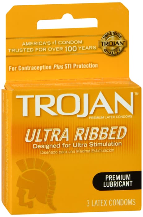 Buy Trojan Condoms Ultra Ribbed Lubricated Latex 3 ct Online - HealthWarehouse Buy Trojan Condoms Ultra Ribbed Lubricated Latex 3 ct Online - HealthWarehouse