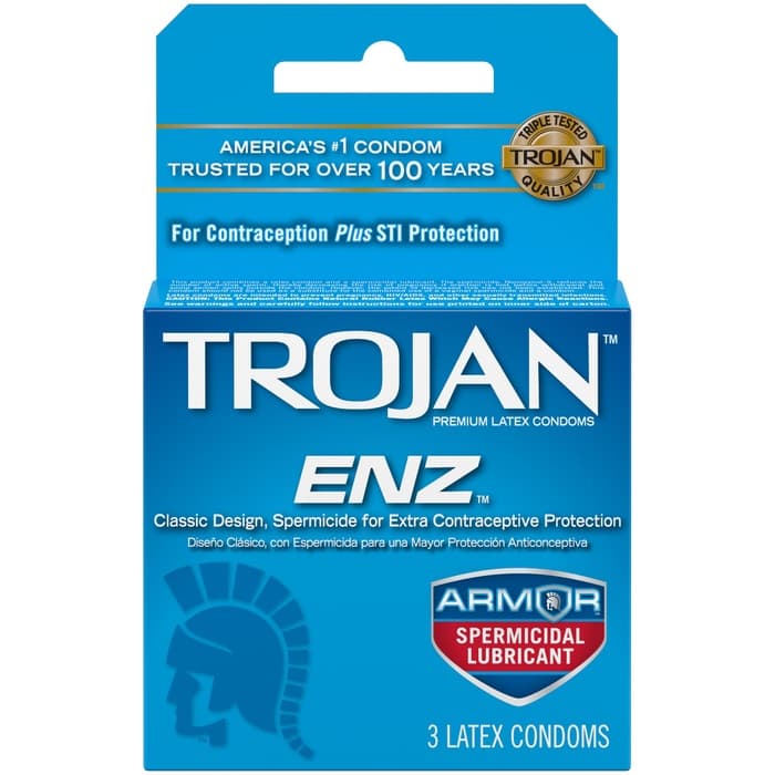 Buy Trojan-Enz Condoms Spermicidal Lubricated Latex 3 ct Online - HealthWarehouse Buy Trojan-Enz Condoms Spermicidal Lubricated Latex 3 ct Online - HealthWarehouse